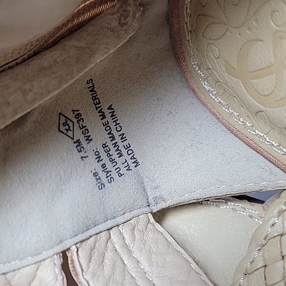 Sugar Haidee Sandal Braided Strappy Back Zip Faux Leather Stacked Block Heel 7.5 - Picture 14 of 16